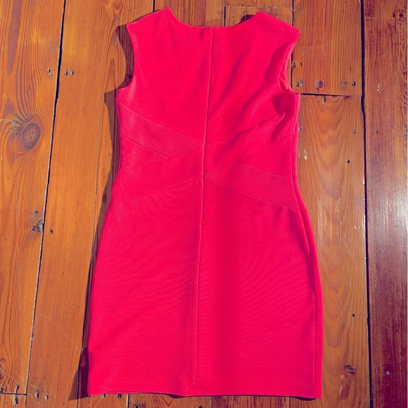 Liz Claiborne Women Texture Sheath Dress Size 16 Pink Sleeveless Barbie Career - Picture 8 of 13